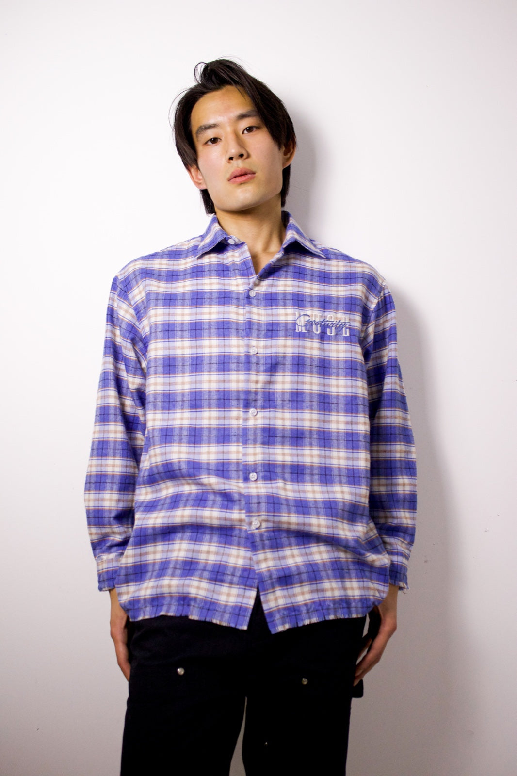 Plaid Button-Up Shirt