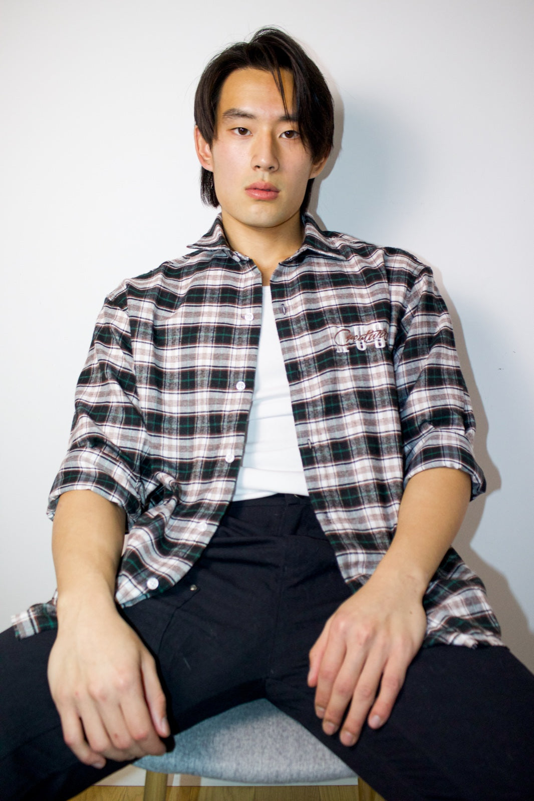 Plaid Button-Up Shirt