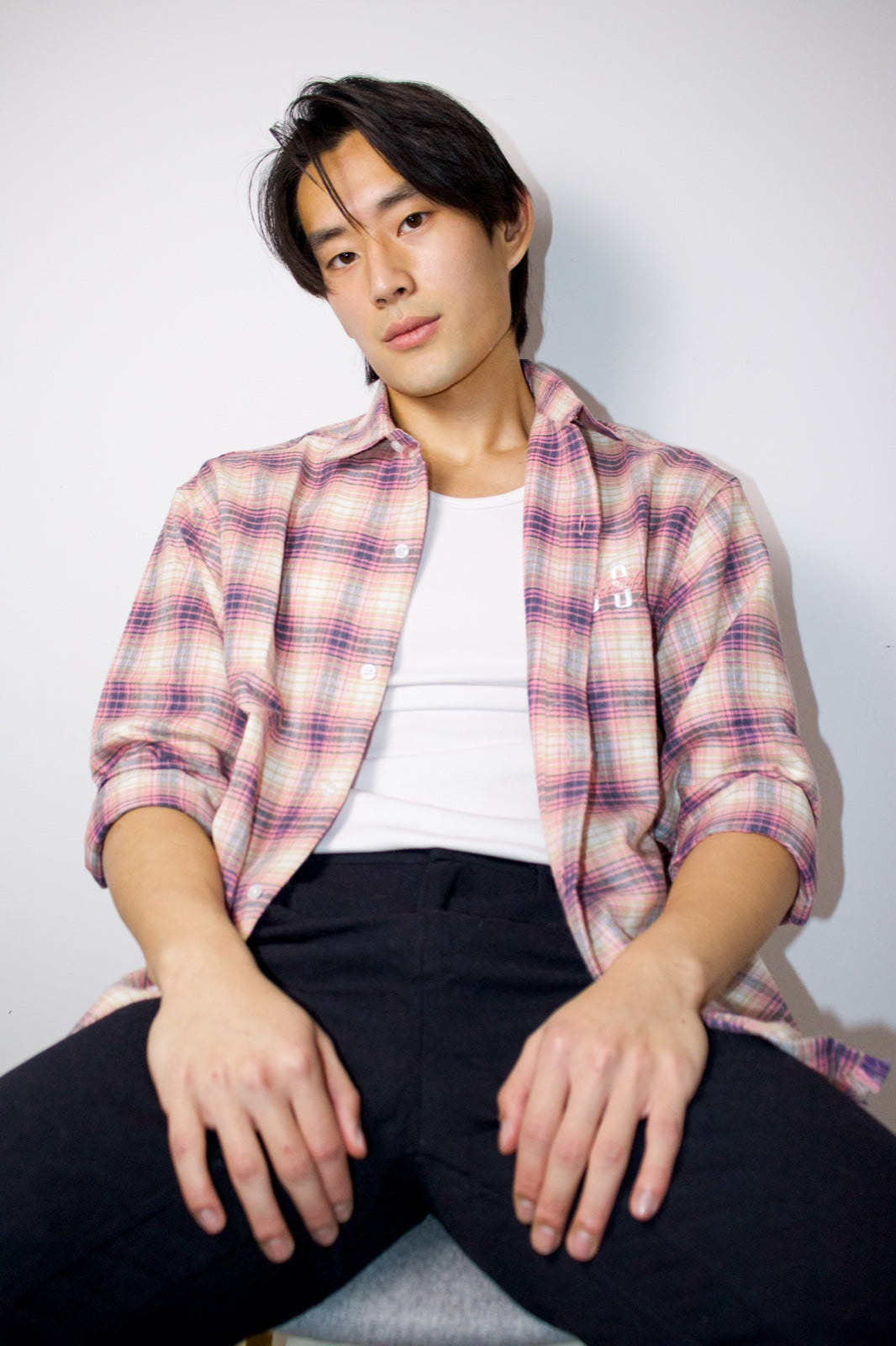 Plaid Button-Up Shirt
