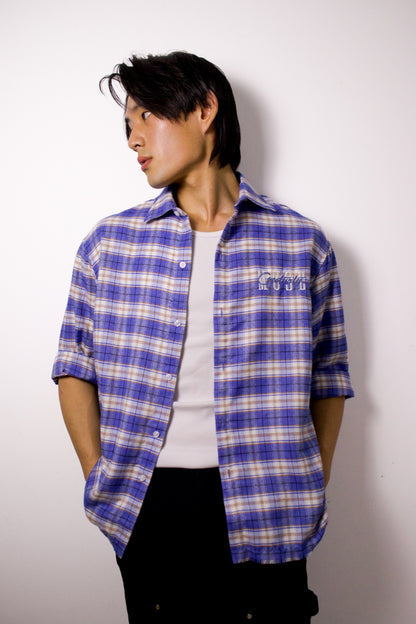 Plaid Button-Up Shirt