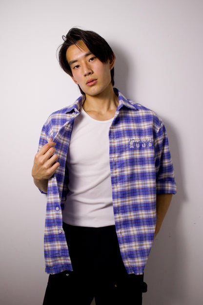 Plaid Button-Up Shirt